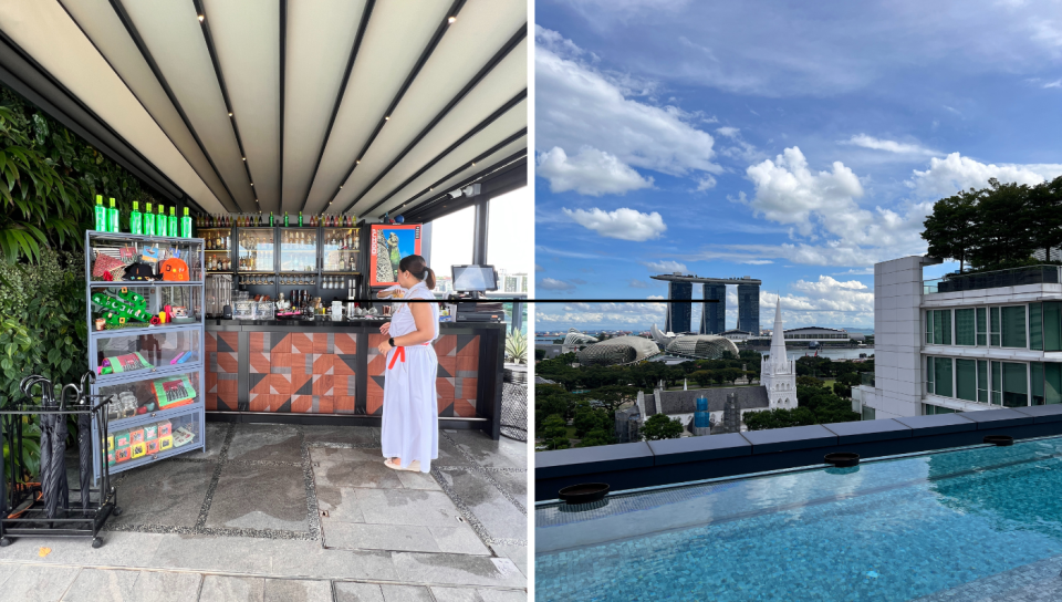 EL Chido Bar features a rooftop pool with unobstructed views of Marina Bay Sands. (PHOTO: Reta Lee/Yahoo Life Singapore)