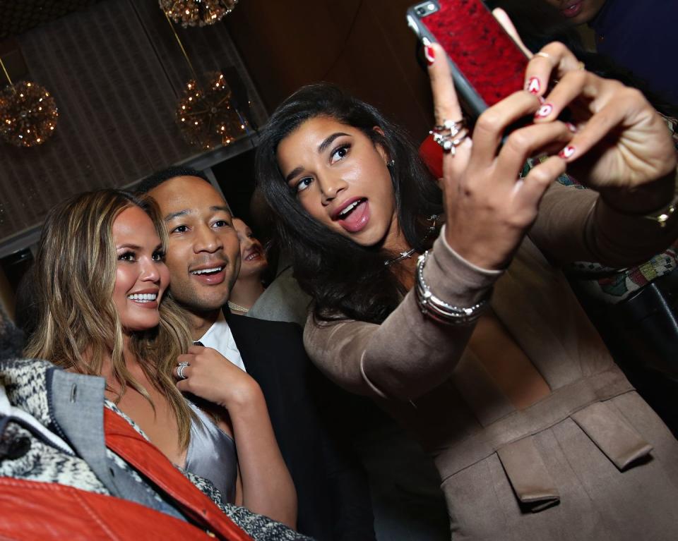 Chrissy Teigen, John Legend, and Hannah Bronfman