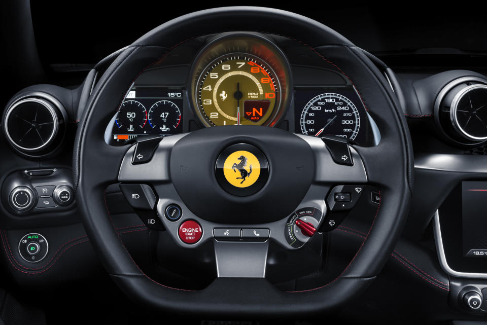 Ferrari Portofino steering wheel (Credit: Ferrari)