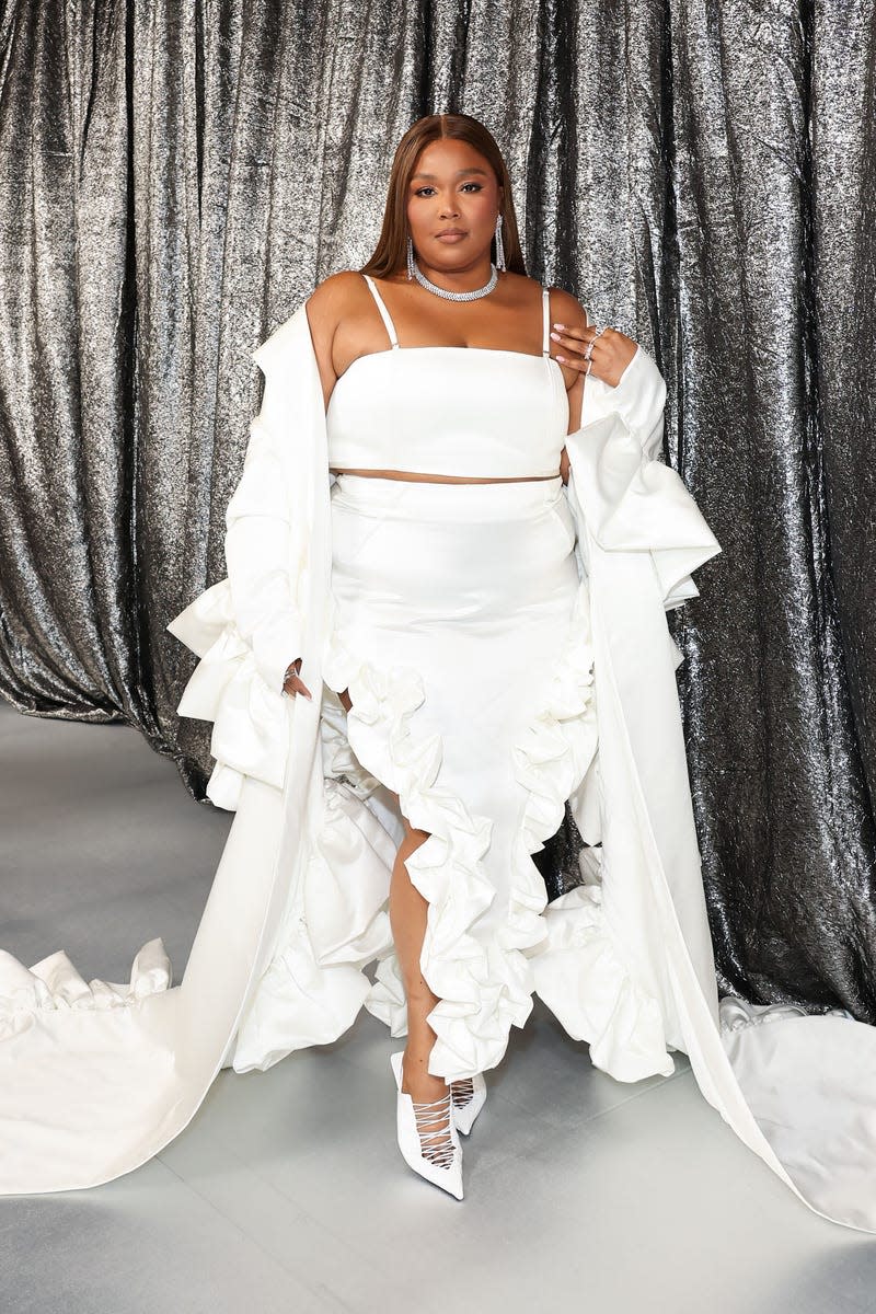 BEVERLY HILLS, CALIFORNIA - NOVEMBER 25: (Editorial Use Only) (Exclusive Coverage) Lizzo attends the World Premiere of “Renaissance: A Film By Beyoncé” at Samuel Goldwyn Theater on November 25, 2023 in Beverly Hills, California.