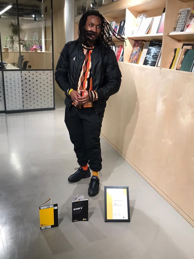 Chadwick completed a training course with D&AD, an advertising and design programme for aspiring creatives. (Photo: HuffPost UK)