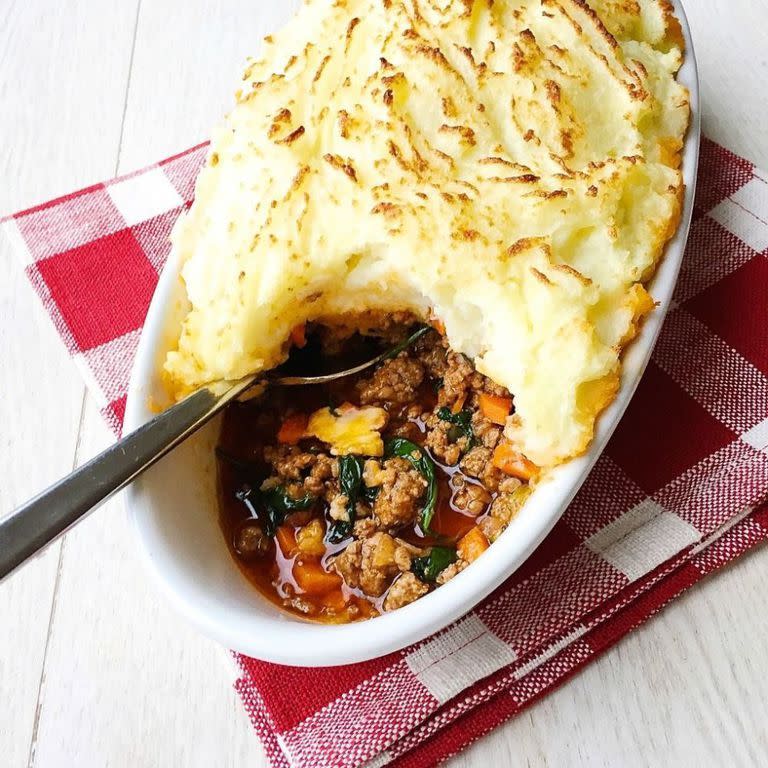 Beef and Spinach Shepherd's Pie