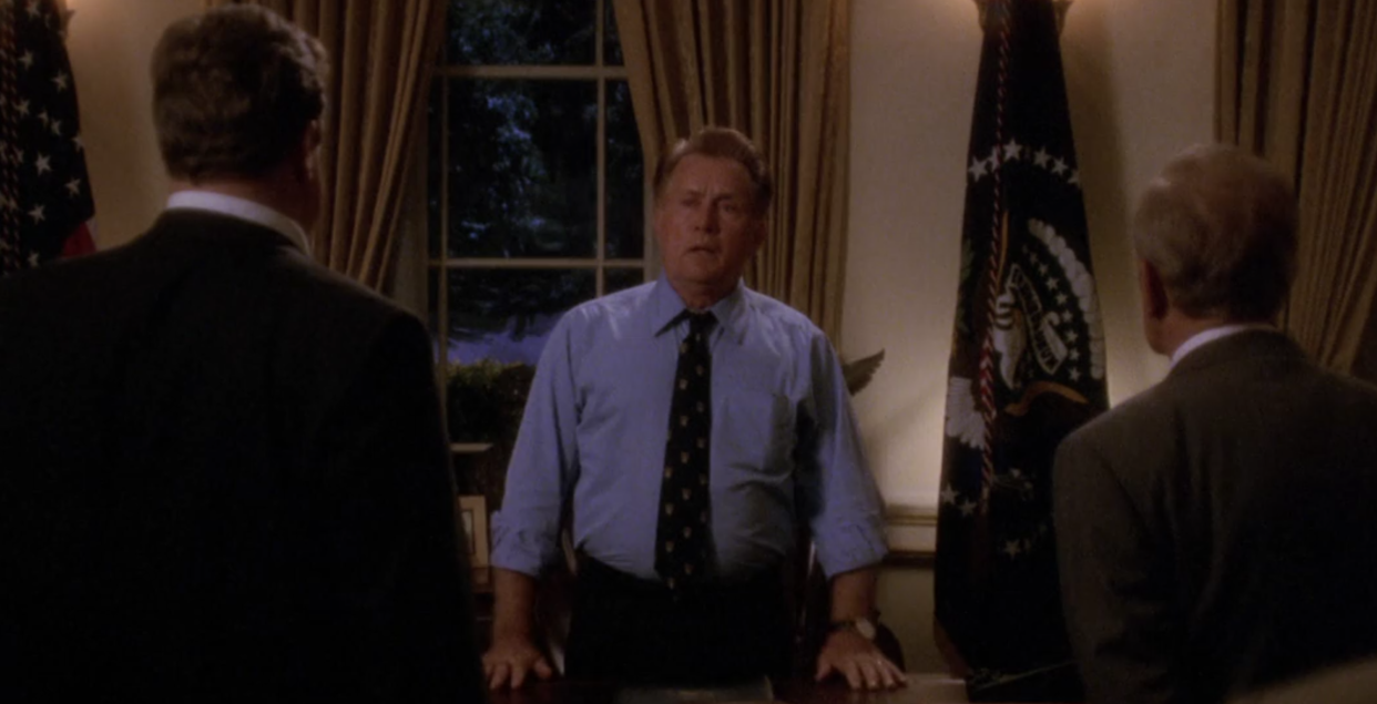 President Bartlet (Martin Sheen) prepares to invoke the 25th Amendment on <em>The West Wing.</em> (Photo: Netflix)