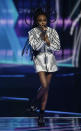 Eden Alene from Israel performs at the first semi-final of the Eurovision Song Contest at Ahoy arena in Rotterdam, Netherlands, Tuesday, May 18, 2021. (AP Photo/Peter Dejong)