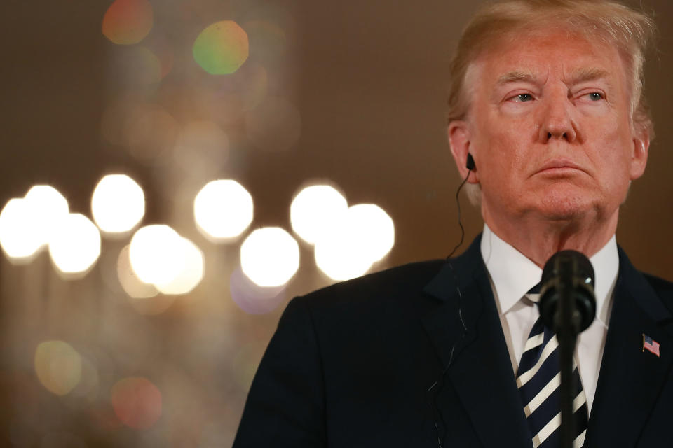 A student was reportedly asked to write about the “many lies” of President Trump. (Photo: Chip Somodevilla/Getty Images)