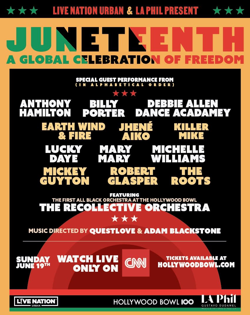 Juneteenth Celebration 2022 at Hollywood Bowl flyer