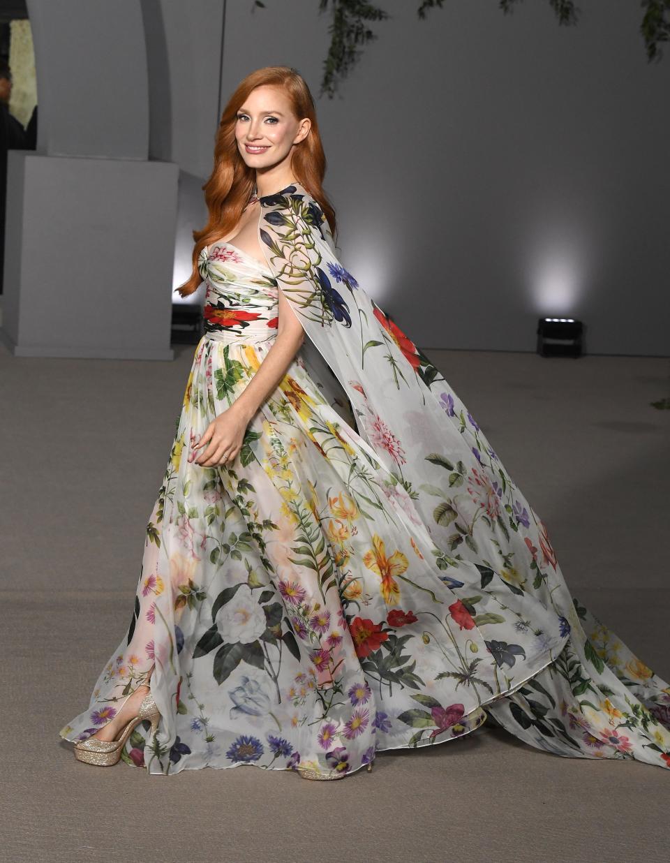 Jessica Chastain attends the Academy Museum Gala in LA on October 15, 2022.