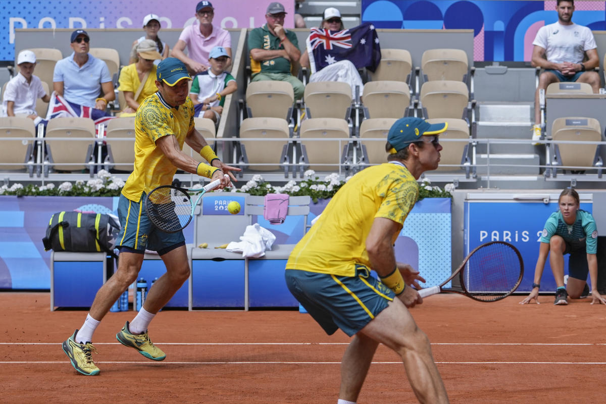 2024 Olympics tennis Matt Ebden and John Peers of Australia win the