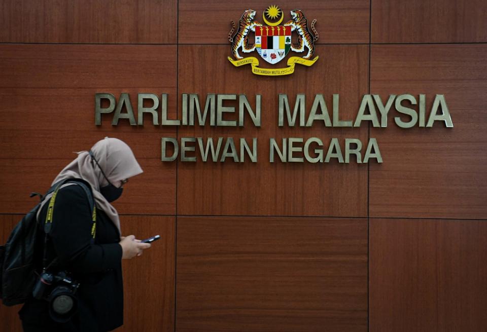 A general view of the Parliament lobby in Kuala Lumpur November 2, 2020. — Bernama pic