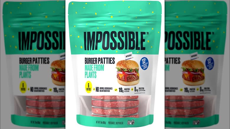 Impossible burger patties in package