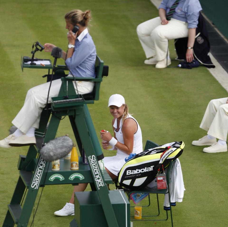 Robinsons squash has been a regular feature by the umpire's chair at Wimbledon - Ian Kington/AFP/Getty Images)