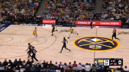 Michael Porter Jr. flies in for the alley-oop slam