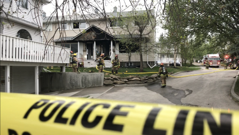 Crews battle townhouse fire in Killarney in southwest Calgary