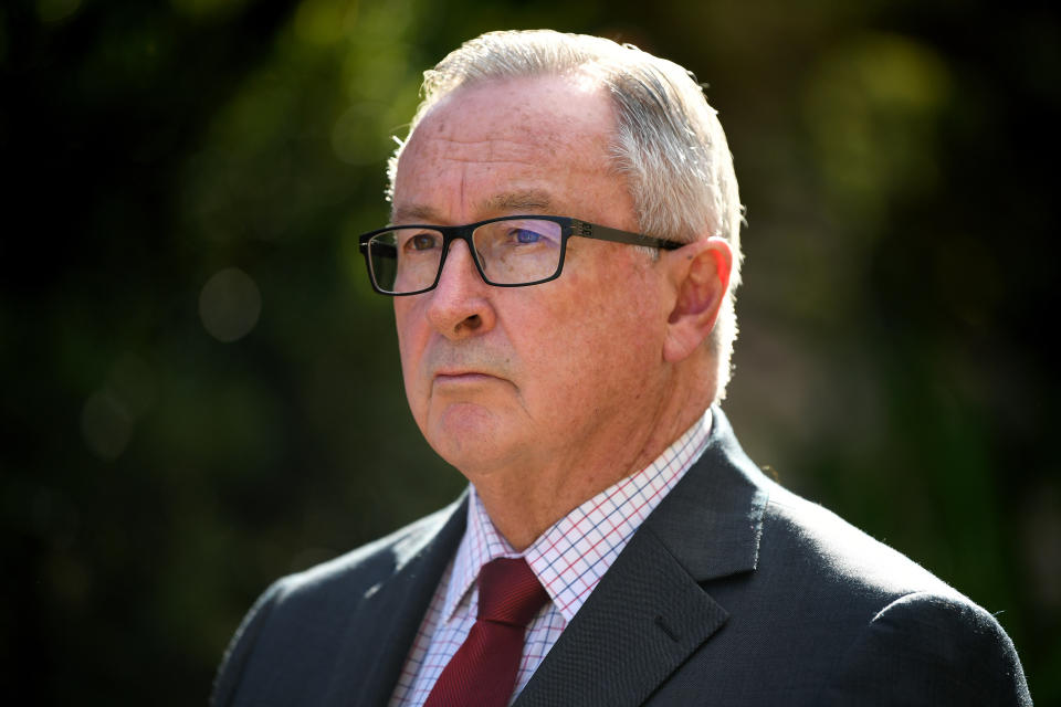 NSW Minister for Health Brad Hazzard during a media conference in Sydney, Monday, July 6, 2020.