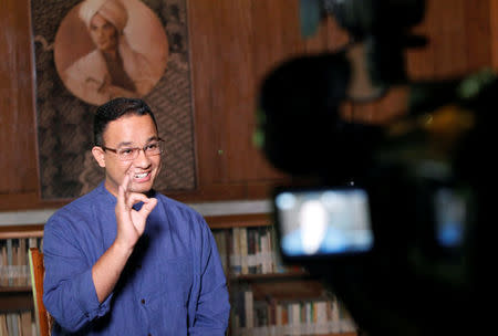 Former education minister and Jakarta governor candidate Anies Baswedan speaks during an interview at his home in Jakarta, Indonesia February 21, 2017. REUTERS/Fatima El-Kareem