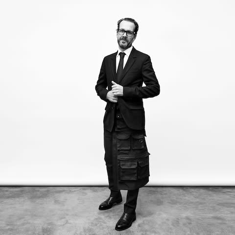 Konstantin Grcic in his creation for the project - Credit: Willy Vanderperre