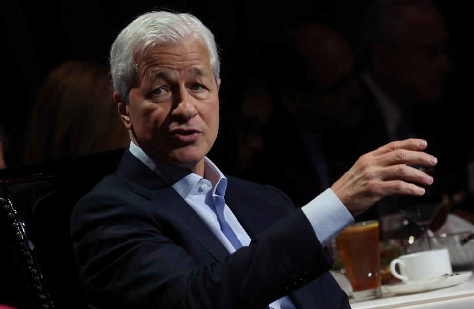 Jamie Dimon, Chairman and Chief Executive tar (CEO) of JPMorgan Chase & Co. (JPM) speaks to the Economic Club of New royalty in borough in New royalty City, U.S., Apr 23, 2024. REUTERS/Mike Segar