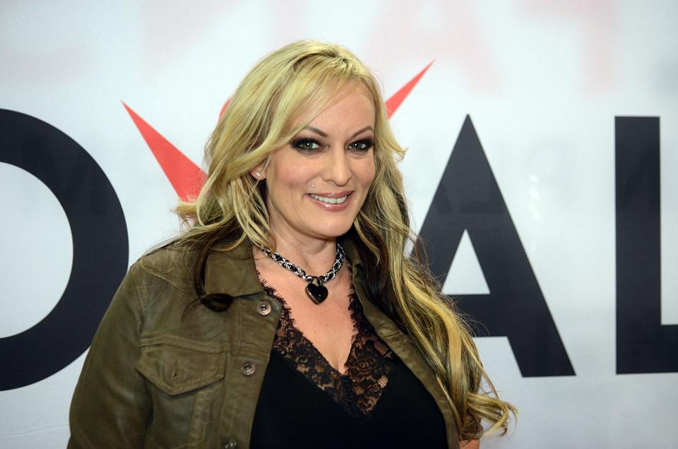 ROSEMONT, ILLINOIS, UNITED STATES - APRIL 22: Stephanie A. Gregory Clifford, known professionally as Stormy Daniels attends Exxxotica Expo held at the Donald E. Stephens Convention Center on April 22, 2023 in Rosemont, Illinois. (Photo by Jacek Boczarski/Anadolu Agency via Getty Images)