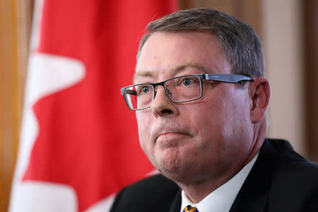 Vice-Admiral Mark Norman takes part in a news conference in Ottawa, Ontario, Canada, May 8, 2019. REUTERS/Chris Wattie