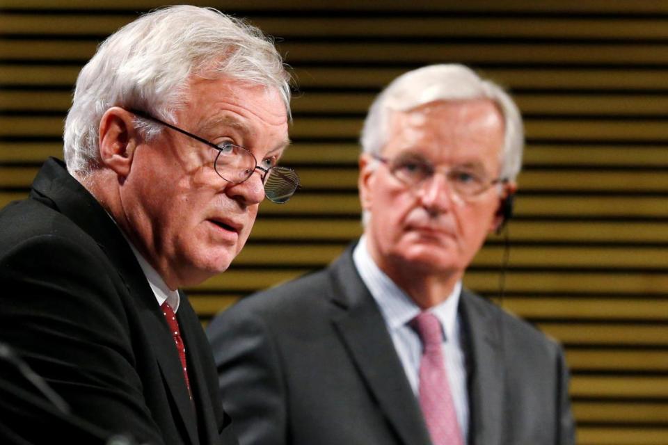 Brexit Secretary David Davis and his European counterpart, chief negotiator Michel Barnier, also attended. (REUTERS)