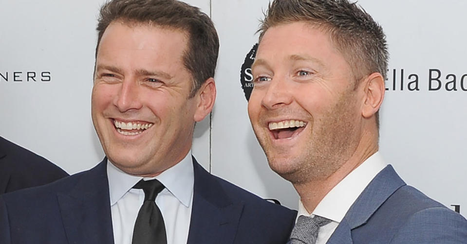 Karl Stefanovic and Michael Clarke