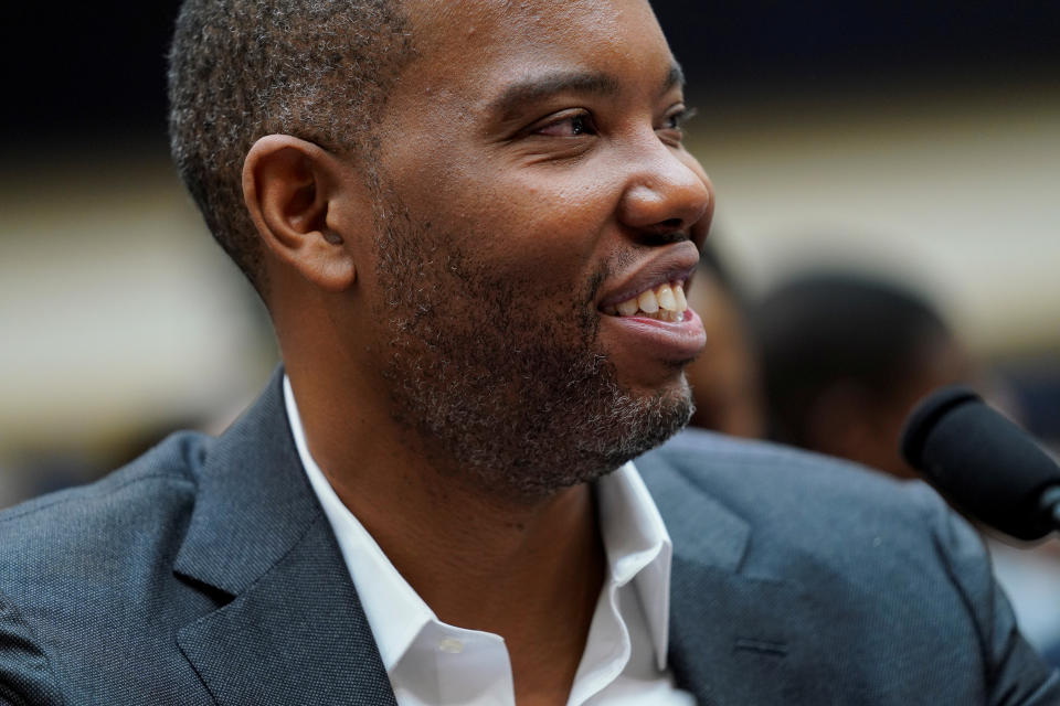 Writer Ta-Nehisi Coates speaks during a House Judiciary Subcommittee hearing on reparations for slavery on Capitol Hill in Washington, U.S., June 19, 2019. REUTERS/Aaron P. Bernstein