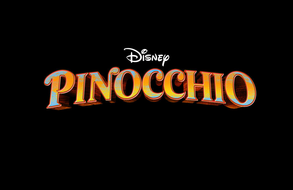 The title treatment for Pinocchio (Disney)