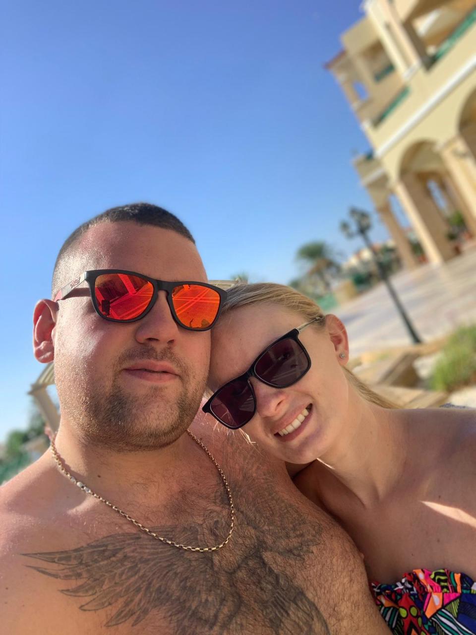 Thomas, 29, and his partner Amelia Binch, 27, are currently in Rhodes, Greece on a £10,000 dream holiday which was set to include their wedding on September 27.