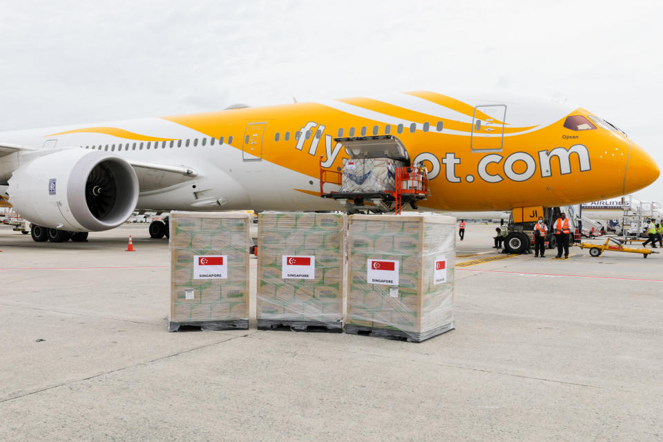 The humanitarian assistance, which will be flown from Singapore to Wuhan, includes medical supplies and diagnostic test kits for the 2019 novel coronavirus.  