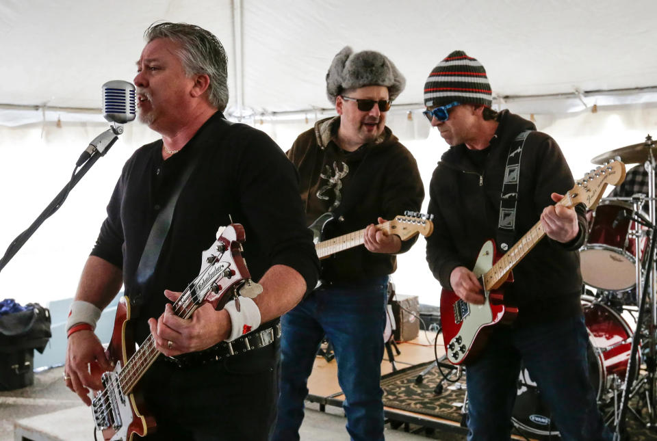 FILE - The Charlie Bucket Band performs during Winter Fest Feb. 9, 2019, in Manitowoc.