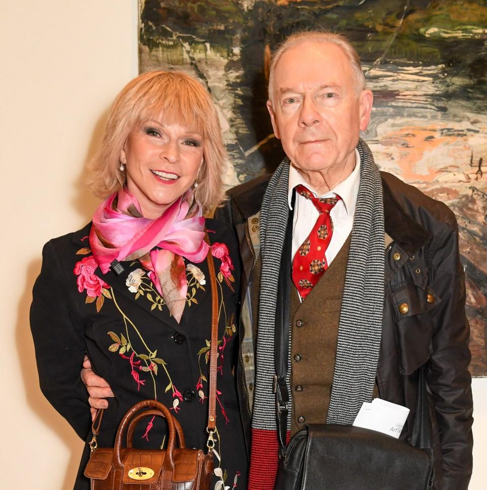 Willcox with her husband Robert Fripp at Claridge's ArtSpace in February 2024