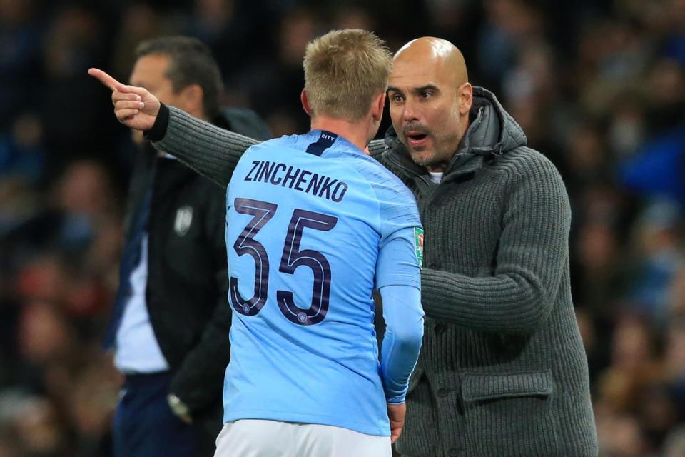 Pep Guardiola could do with Oleksandr Zinchenko’s stability (AFP/Getty Images)