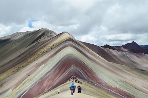 Peru's Rainbow Mountain - Credit: GETTY