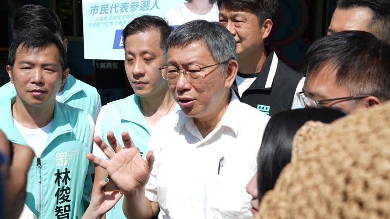 ▲身兼台灣民眾黨主席的台北市長柯文哲，24日出席黨內活動時提到，林智堅針對論文爭議召開記者會，處理程序相當奇怪，應該是先向中華大學及台灣大學報告，而不是先向媒體揭露。（圖／台灣民眾黨提供）