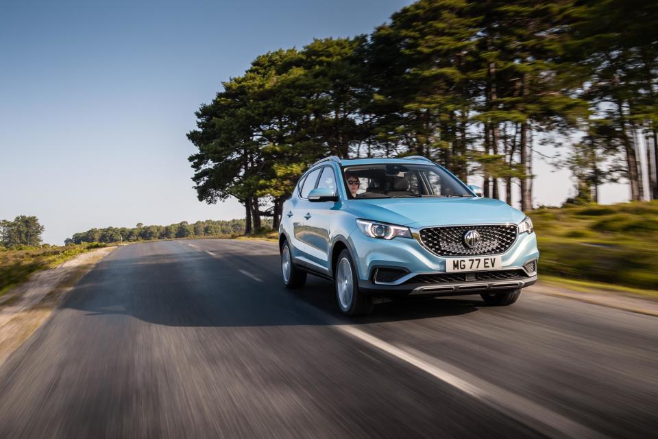 The MG ZS EV out on the road