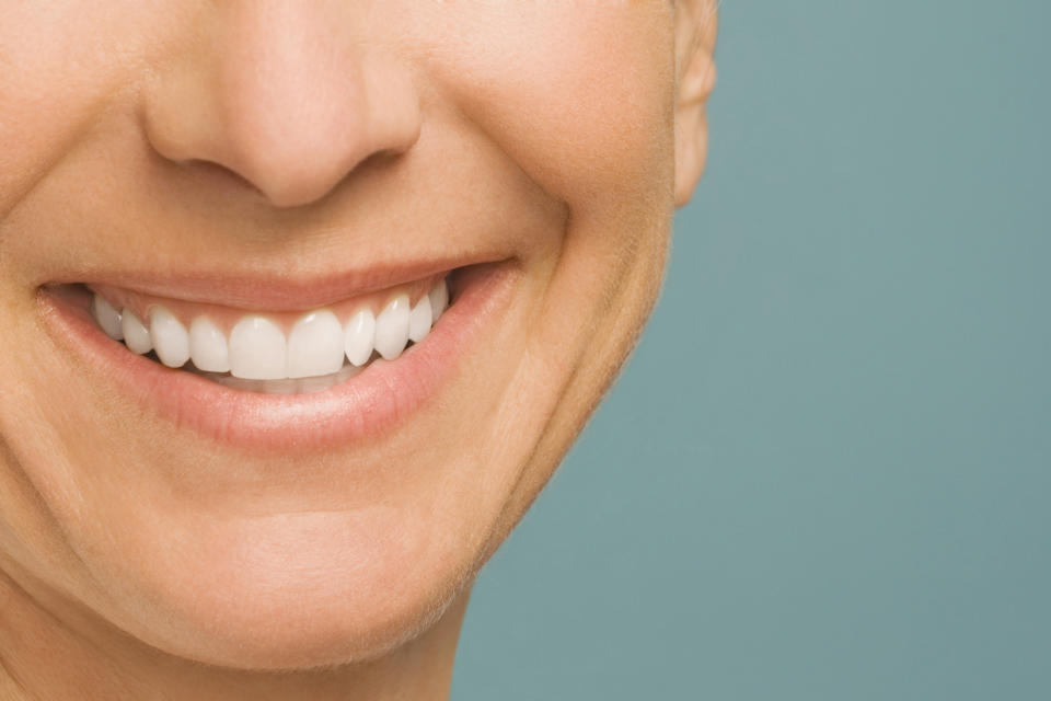 Close up of woman's smile