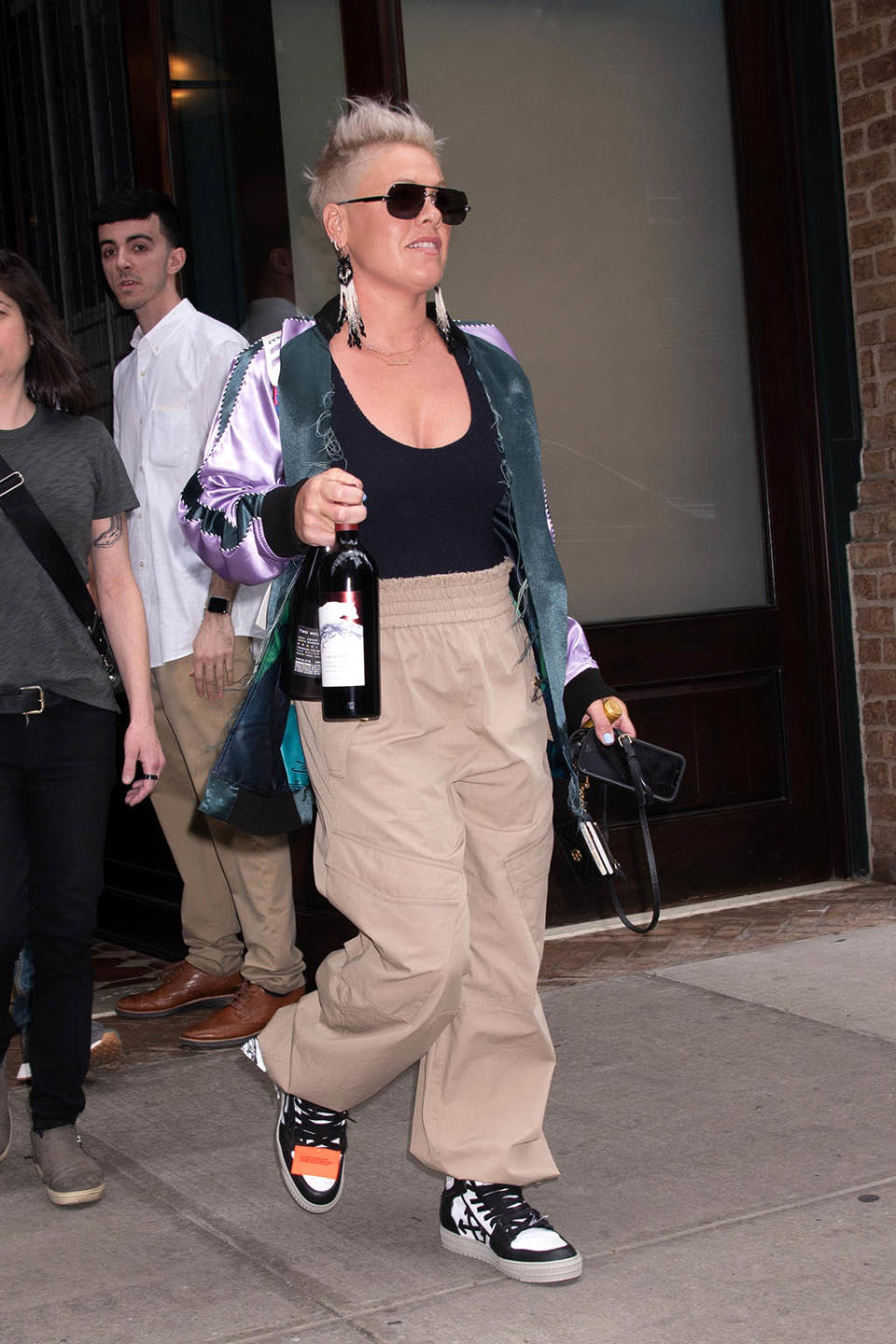 Pink spotted out and about in New York City on June 23, 2022. - Credit: MEGA