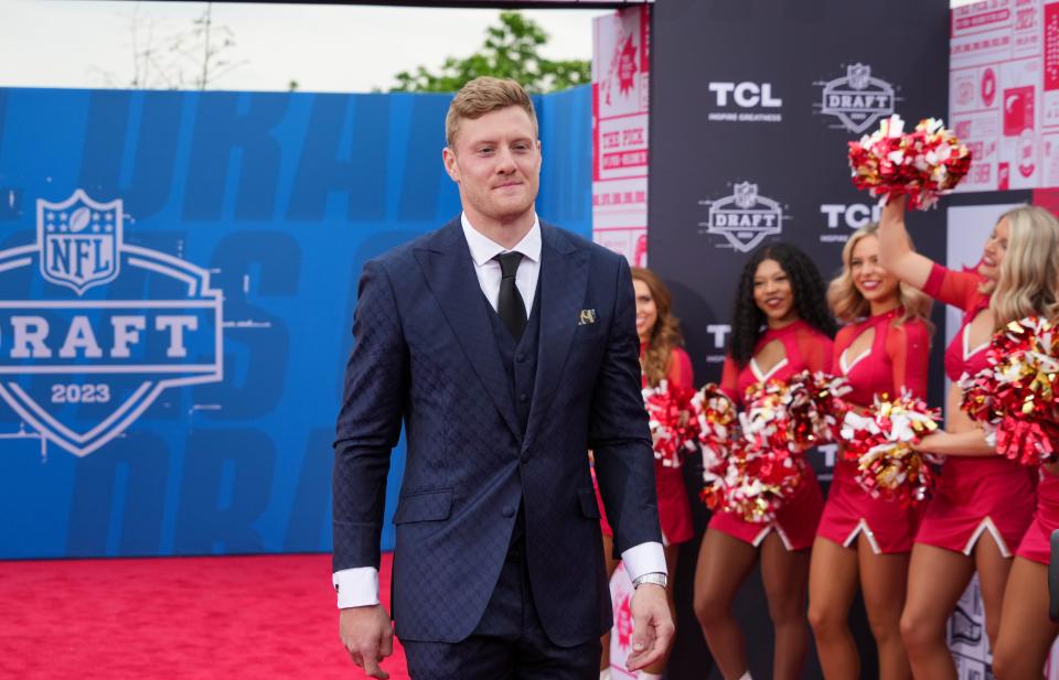 Kentucky quarterback Will Levis walks the NFL draft red carpet.