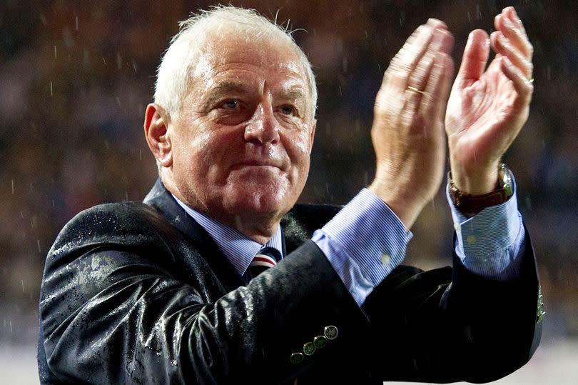 Rangers manager Walter Smith salutes the fans after his final home game in charge of the club