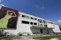 Una fábrica de textil abandonada, que se cerró en 1995, en la ciudad de Larissa, en la región de Tesalia.