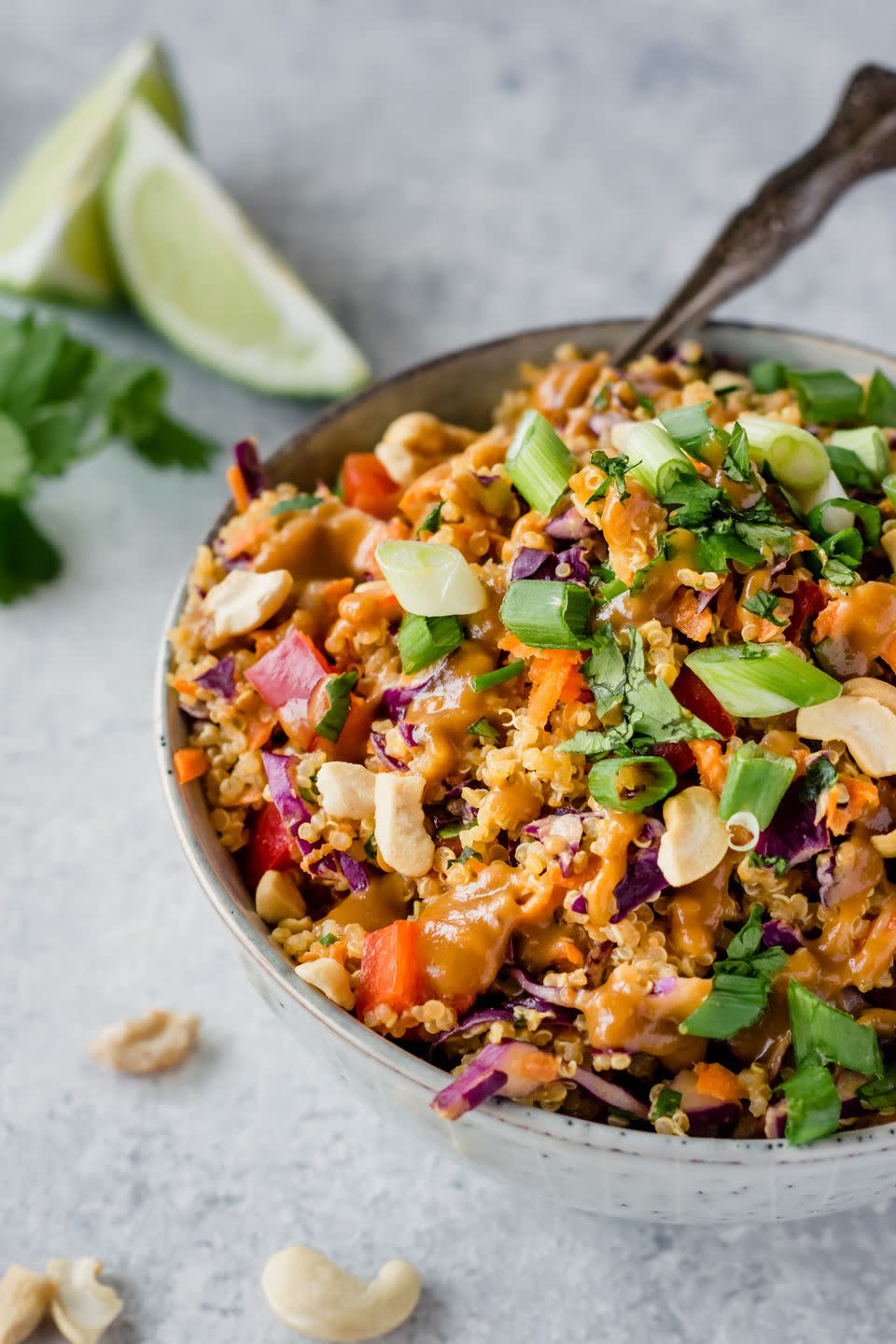 Crunchy Cashew Thai Quinoa Salad