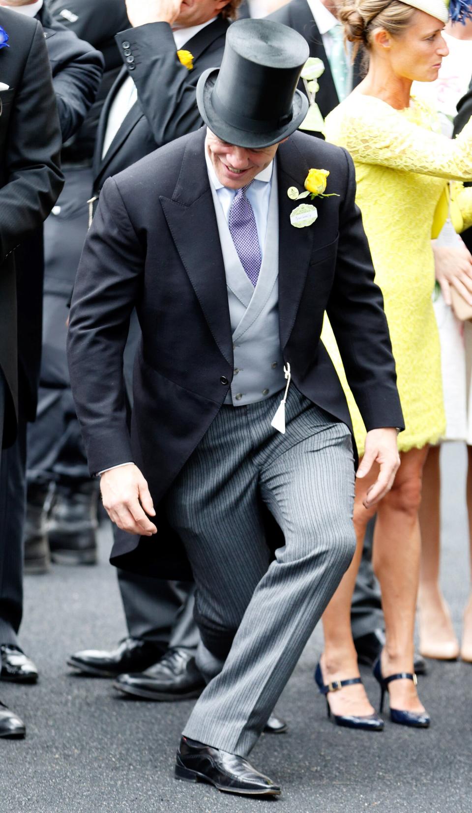 And curtsies aren't limited to the ladies! While men typically bow their heads to show respect, Mike Tindall had a laugh while trying out the move at the 2015 Royal Ascot.