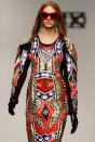 <b>London Fashion Week A/W13: Highlights</b><br><br>Complex patterns at KTZ and we loved the matching sunglasses.<br><br>©PA