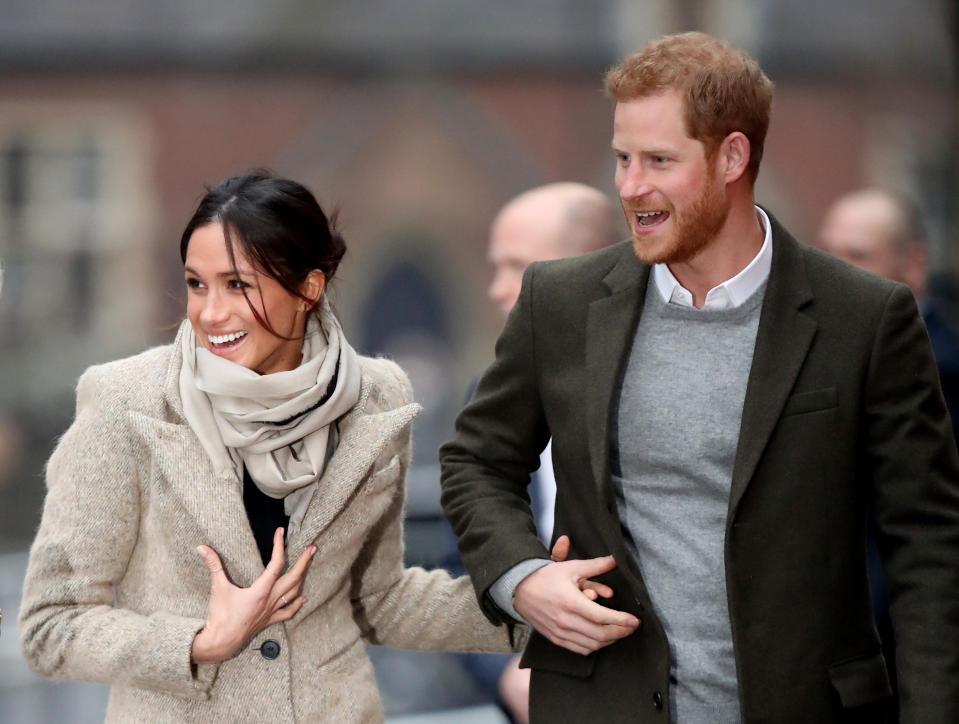 Harry and Meghan looks happy