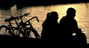 couple at dusk