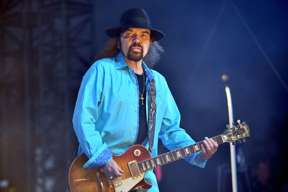 Guitarist Gary Rossington, founding member of Lynyrd Skynyrd, performs onstage during Day 2 of the Stagecoach Music Festival on April 27, 2019 in Indio, California.