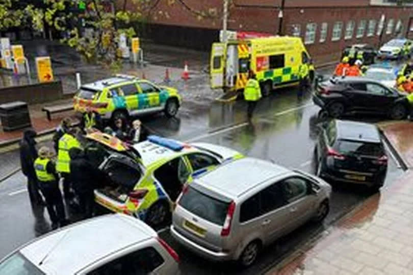 Emergency services attended the scene on Hessle Road, Hull, on Sunday