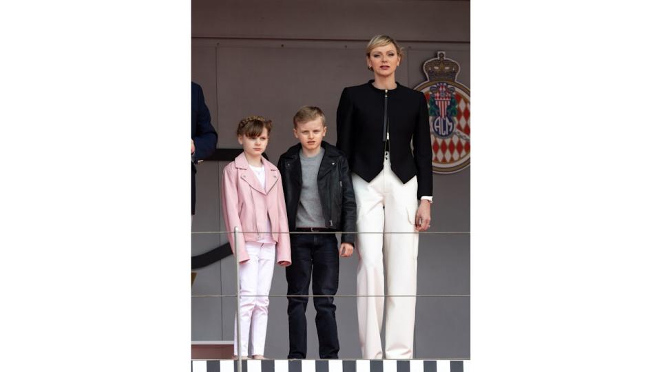 Princess Gabriella and Prince Jacques looked so stylish in leather jackets