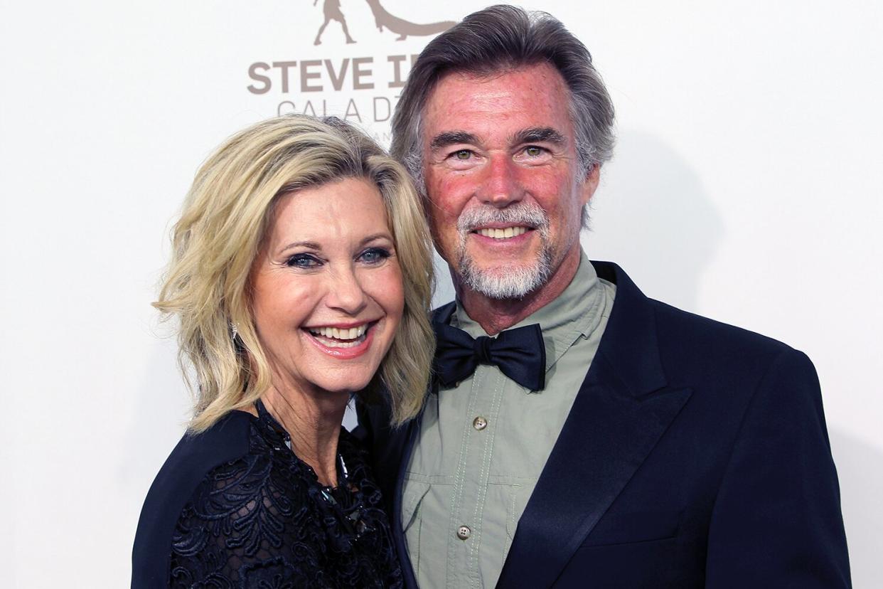 Singer Olivia Newton-John (L) and husband John Easterling attend the Steve Irwin Gala Dinner at JW Marriott Los Angeles at L.A. LIVE on May 21, 2016 in Los Angeles, California.