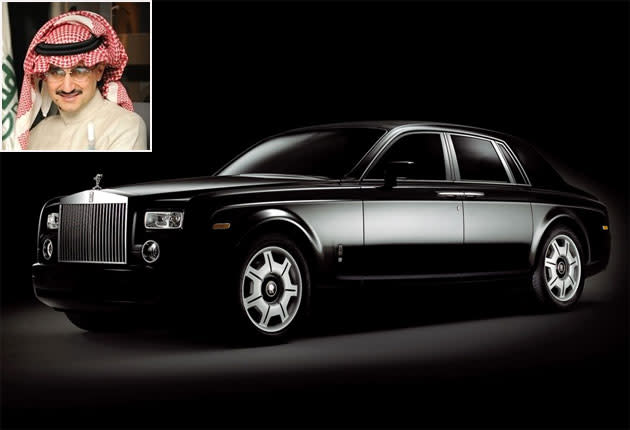 Prince Alwaleed Bin Talal Alsaud, the nephew of Saudi King Abdullah, certainly drives the royal car. However, his Rolls-Royce Phantom is an entry level version.